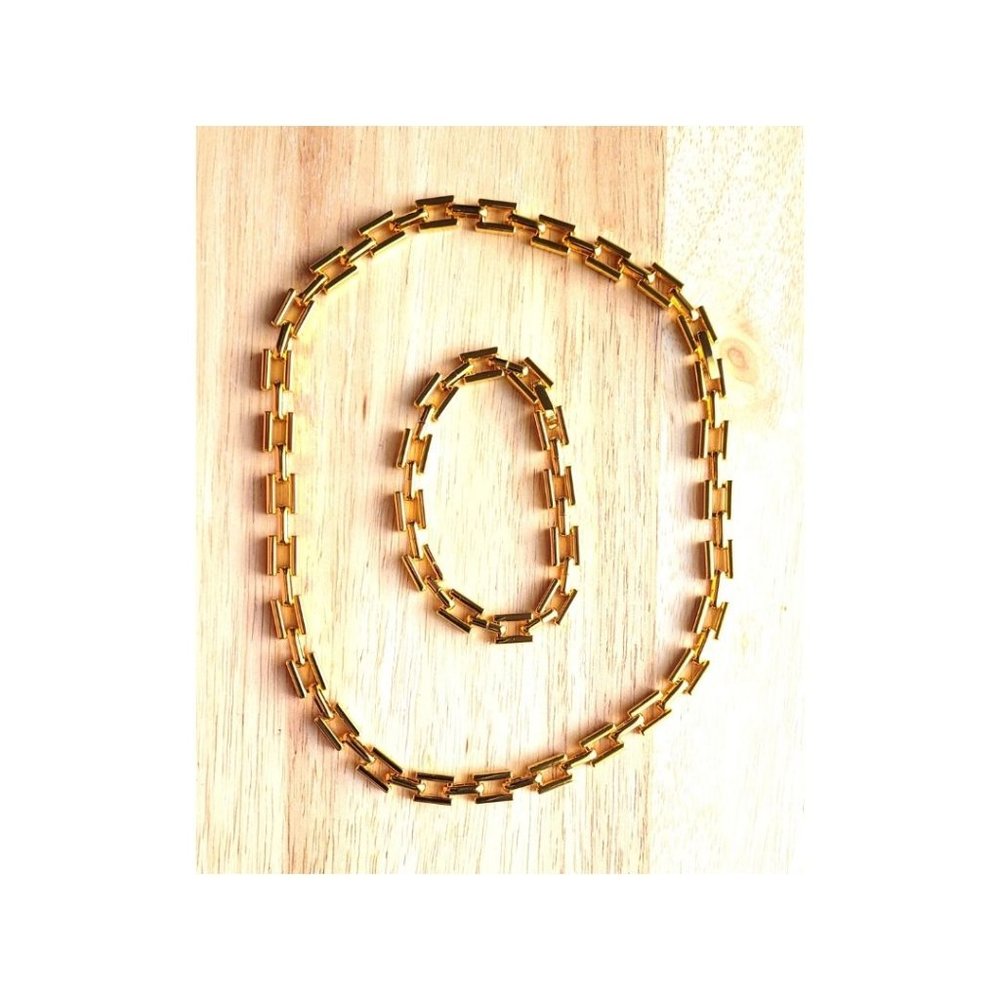 New High Grade Gold-plated Bracelet Necklace Set Chain Style Minimalist Women's